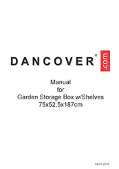 Dancover Garden Storage Box With Feet B Manual