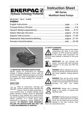 Enerpac MP Series Instruction Sheet