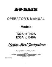 KIFCO AG-RAIN Water-Reel T30A Operator's Manual
