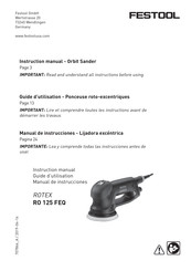 Festool ROTEX RO 125 FEQ Instruction Manual