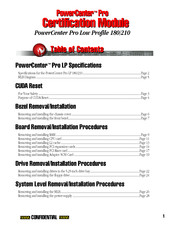 Power Computing PowerCenter Pro Low Profile 180/210 Manual