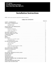 Sears GT Series Installation Instructions Manual