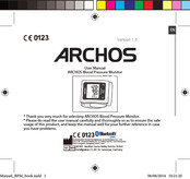 Archos Blood Pressure Monitor User Manual