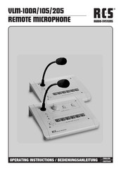 RCS AUDIO-SYSTEMS VLM-100A Operating Instructions