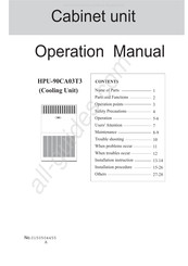 Haier HPU-90CA03T3 Operation Manual