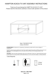 GFW HAMPTON ACACIA TV UNIT Assembly Instructions Manual