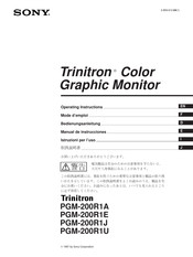 Sony Trinitron PGM-200R1U Operating Instructions Manual