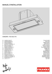 Franke CONCERTO FCO 520 Installation Manual