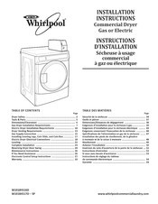 Whirlpool CED8990 Installation Instructions Manual