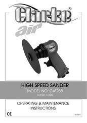 Clarke 3110404 Operating & Maintenance Instructions