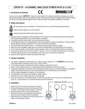 Velleman HQ POWER VDPSP151 Manual