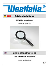 Westfalia 89 42 19 Original Instructions Manual