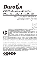 DUROFIX RM604-4A Product Information Manual