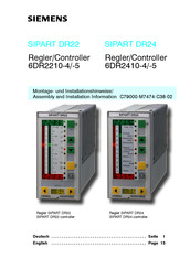Siemens SIPART DR24 Assembly And Installation Information