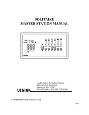 Lehigh SOLITAIRE WBX-6 Manual