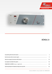 Buhler BUNOx 2+ Brief Instructions