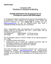 Conceptronic 128U Hardware Installation Manual