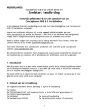 Conceptronic Grab'n'GO CHD3UL Version 2.0 Quick Installation Manual