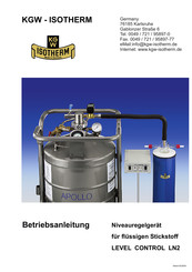 KGW-ISOTHERM Level Control LN2 Operating Instructions Manual