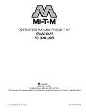 Mi-T-M RC-0004-0001 Operator's Manual
