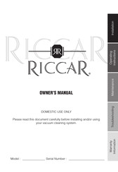 Riccar Hybrid Central Vac Owner's Manual