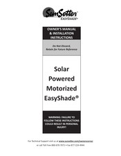 Sunsetter EASYSHADE Owner's Manual & Installation Instructions