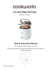 Cookworks XJ-10301 Care & Instruction Manual