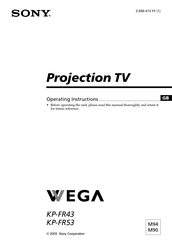 Sony Wega KP-FR43 Operating Instructions Manual