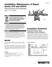 Watts 919 Series Installation, Maintenance & Repair