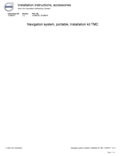 Volvo 31339014 Installation Instructions, Accessories