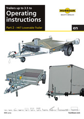 Humbaur 4000 Series Operating Instructions Manual