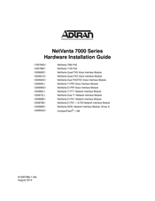 ADTRAN NetVanta 7000 Series Hardware Installation Manual