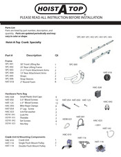 Lange Originals Hoist-a-Top Manual