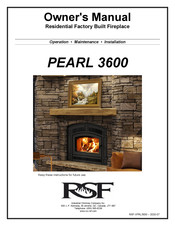 RSF Woodburning Fireplaces PEARL 3600 Owner's Manual