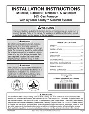 Armstrong G2D80CR Installation Instructions Manual