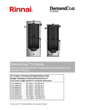 Rinnai Demand Duo CHS19980HiN Installation And Operation Manual