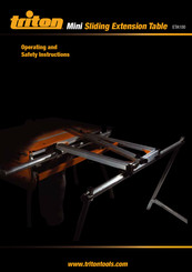 Triton ETA100 Operating And Safety Instructions Manual