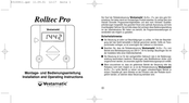 Vestamatic Rolltec Pro Installation And Operating Instructions Manual