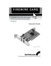StarTech.com PCI1394 2LP Instruction Manual