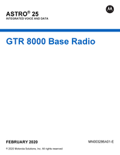 Motorola ASTRO 25 GTR 8000 Manual