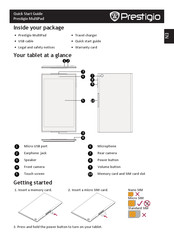 Prestigio MultiPad COLOR 7.0 3G Quick Start Manual