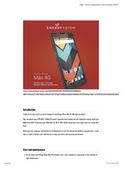 ENERGY SISTEM Energy Phone Max 4G User Manual