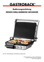 يغيب أملأ لي  Gastroback Design Grill-Barbecue Advanced Manuals | ManualsLib