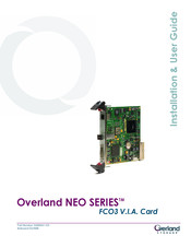 Overland Storage NEO FCO3 Installation & User Manual