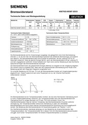 Siemens 6SE7022-0ES87-2DC0 Technical Data And Assembly Instructions