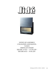 Jide DECOR 84.PL.DF+ Notice Of Assembly, Utilisation And Maintenance