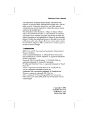 PC Chips M700MR User Manual