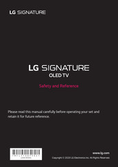 LG SIGNATURE OLED77ZX Safety And Reference