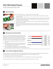 Wavetronix Click 100 Installation & Quick Start Manual