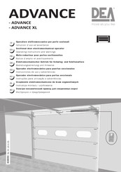 Dea ADVANCE Series Operating Instructions And Warnings